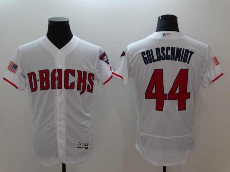 Men Arizona Diamondback #44 Goloschmidt White Elite MLB Jerseys